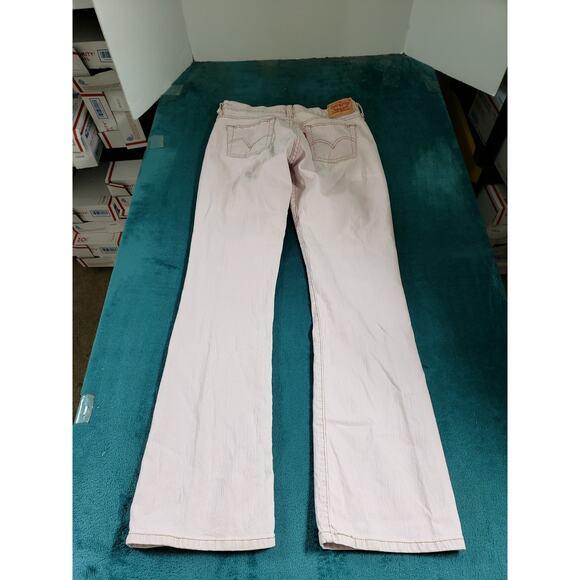 Levis 515 Jeans Size 4 Womens Beige Stretch Denim Pant Ladies Mid Rise Bootcut - Picture 10 of 14